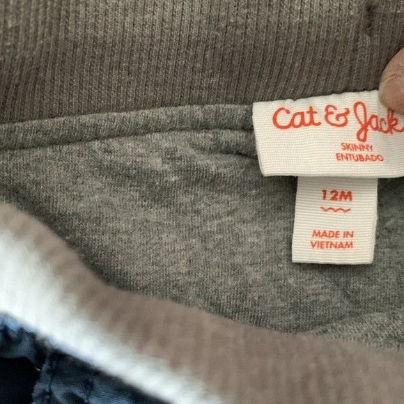 SONOMA/CAT&JACK FLANNEL-LINED PANTS size 12 months LOT OF 2 - Picture 7 of 9